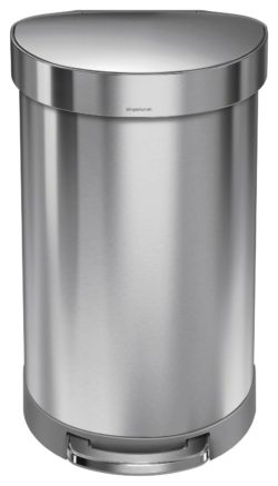 simplehuman - 45 Litre Stainless Steel Semi Round Pedal Bin